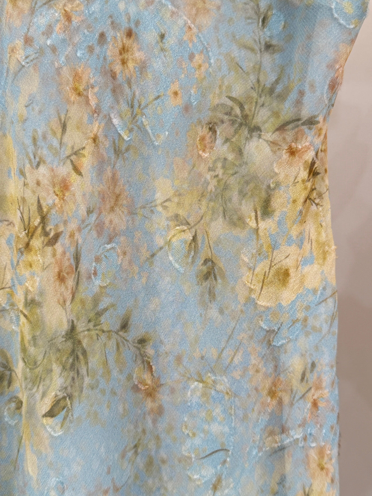 Floral Chiffon V-Neck Ruffle Sleeve A-Line Maxi Dress 9