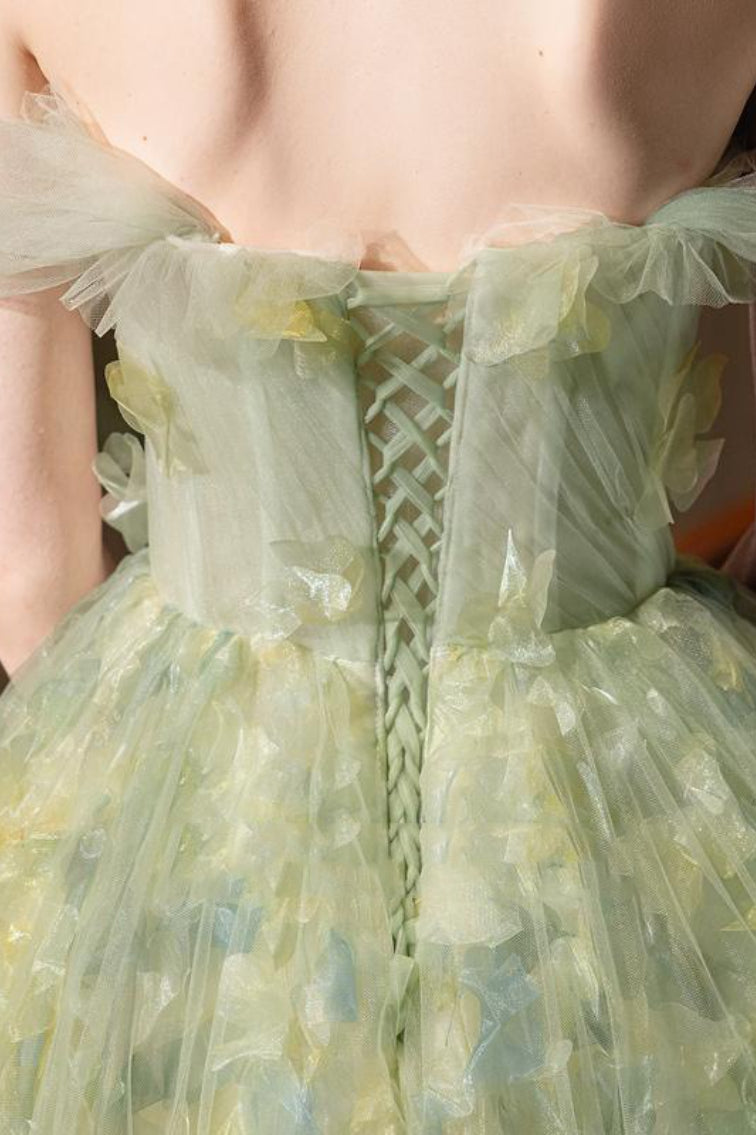 Forest Fairy Tulle Gown Prom Dress