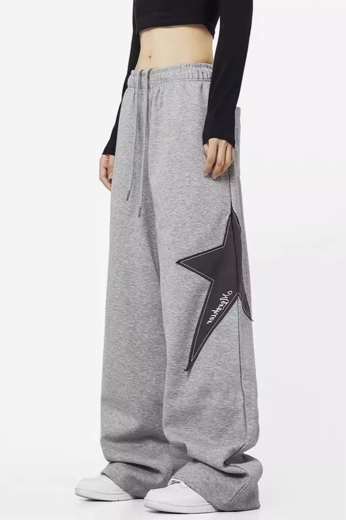 Loose Straight Wide Leg Athletic Pants