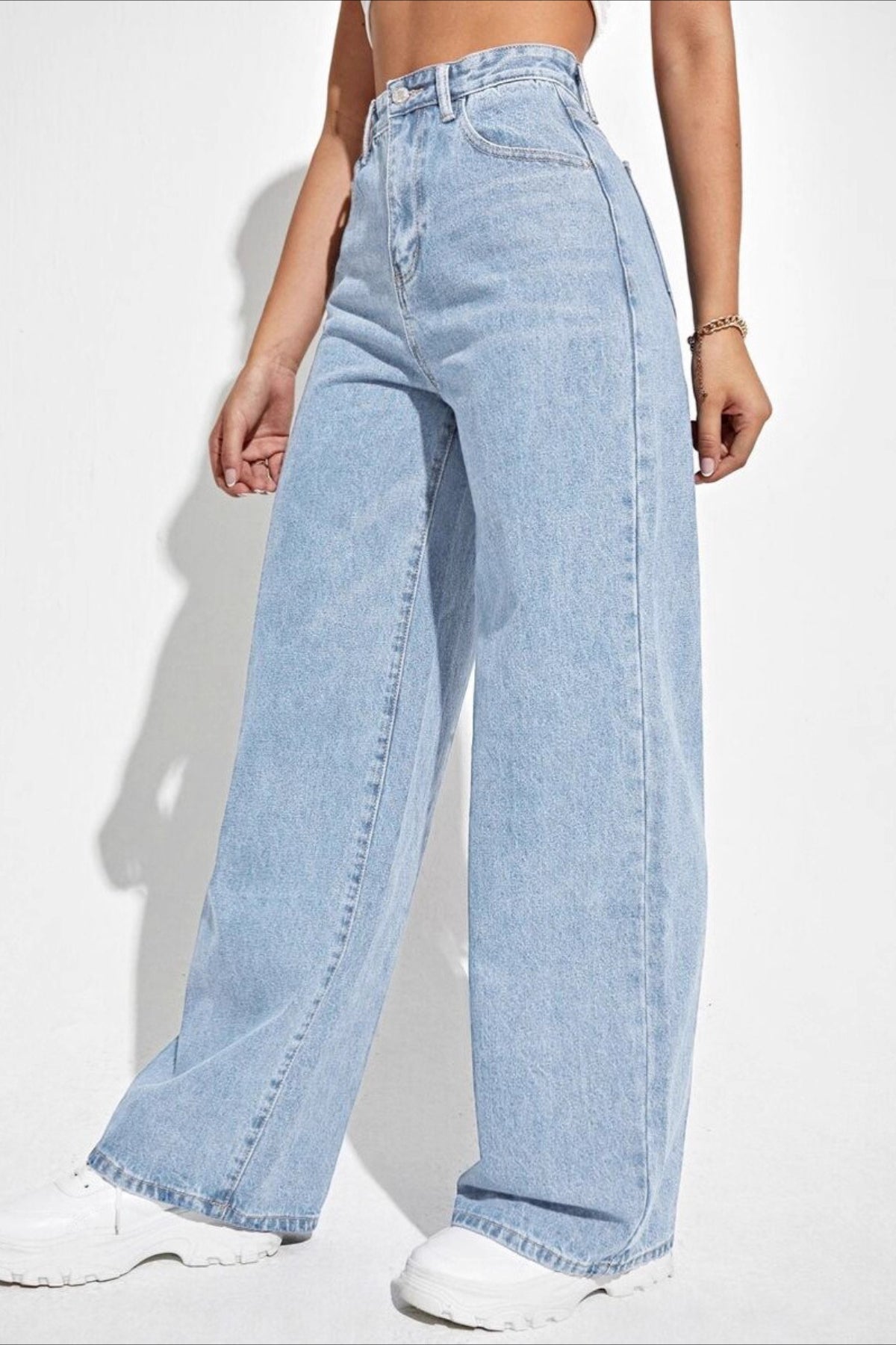 High Waist Chic Straight Relaxed Jeans