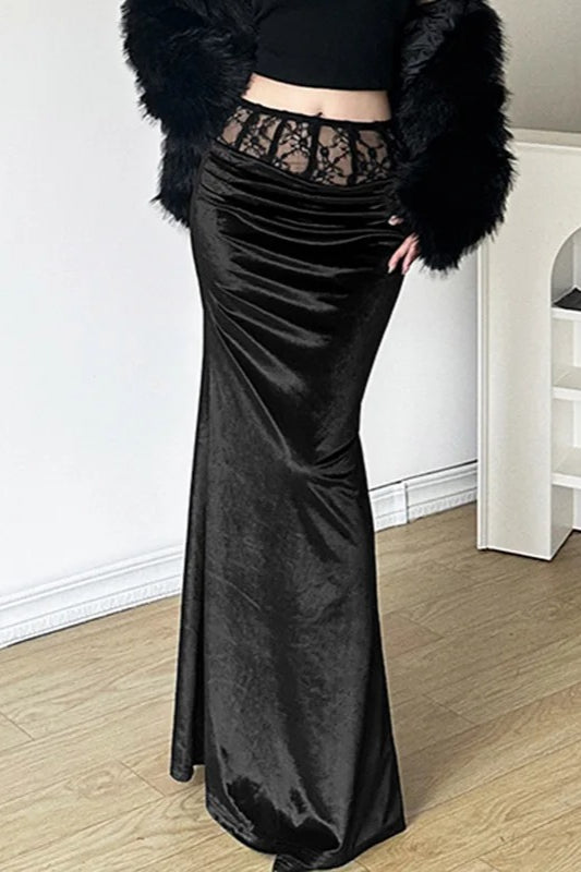 Halloween Lace Patchwork Skirt