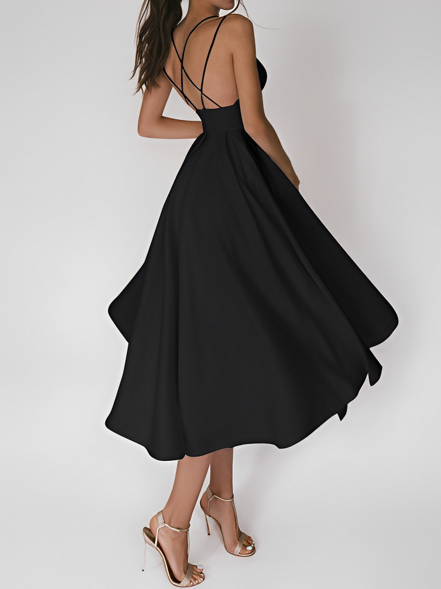 Claudia Aesthetic Spaghetti Dress Statement Occasion Edit