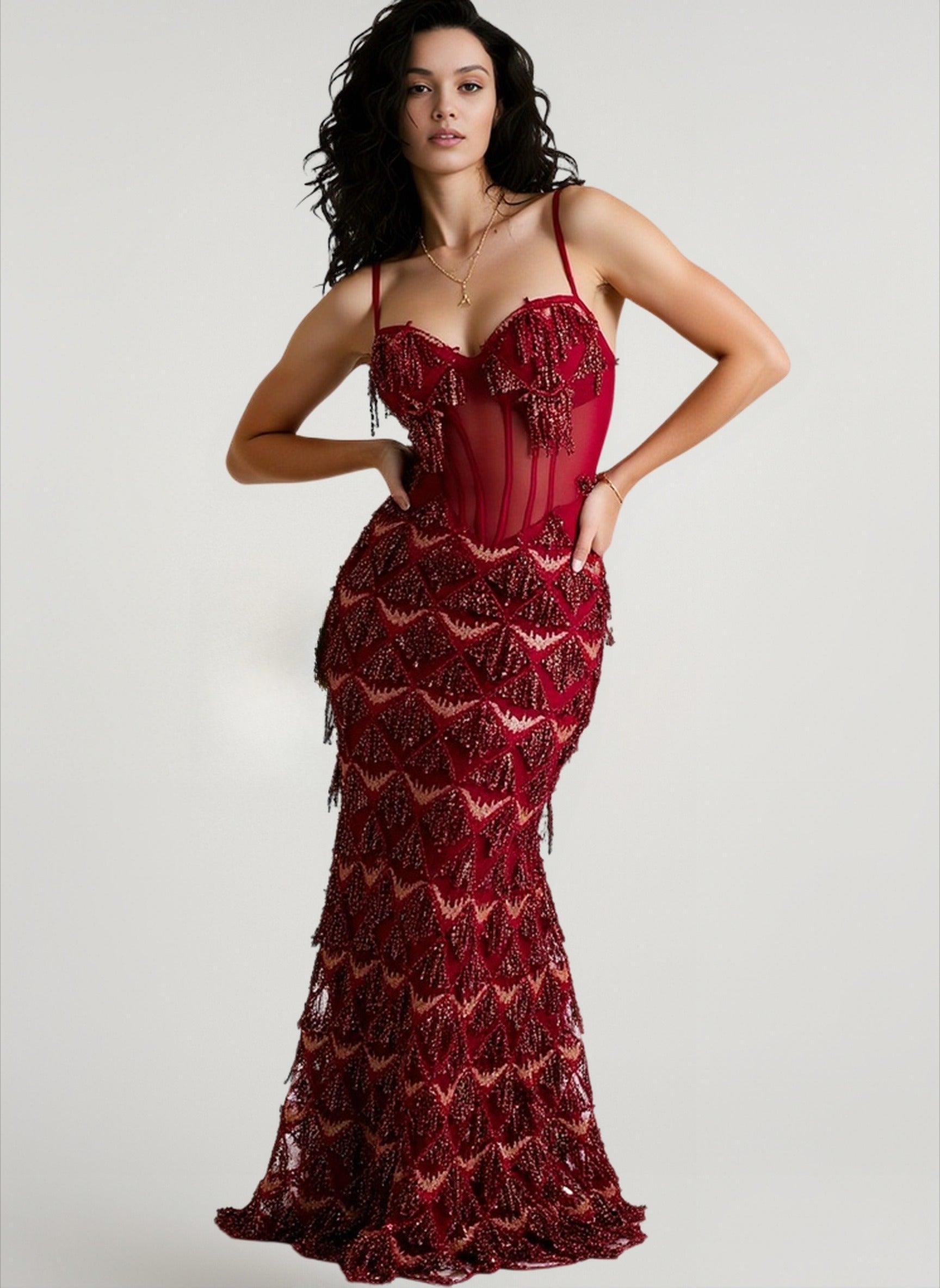 Bodycon Sequin Maxi Dress