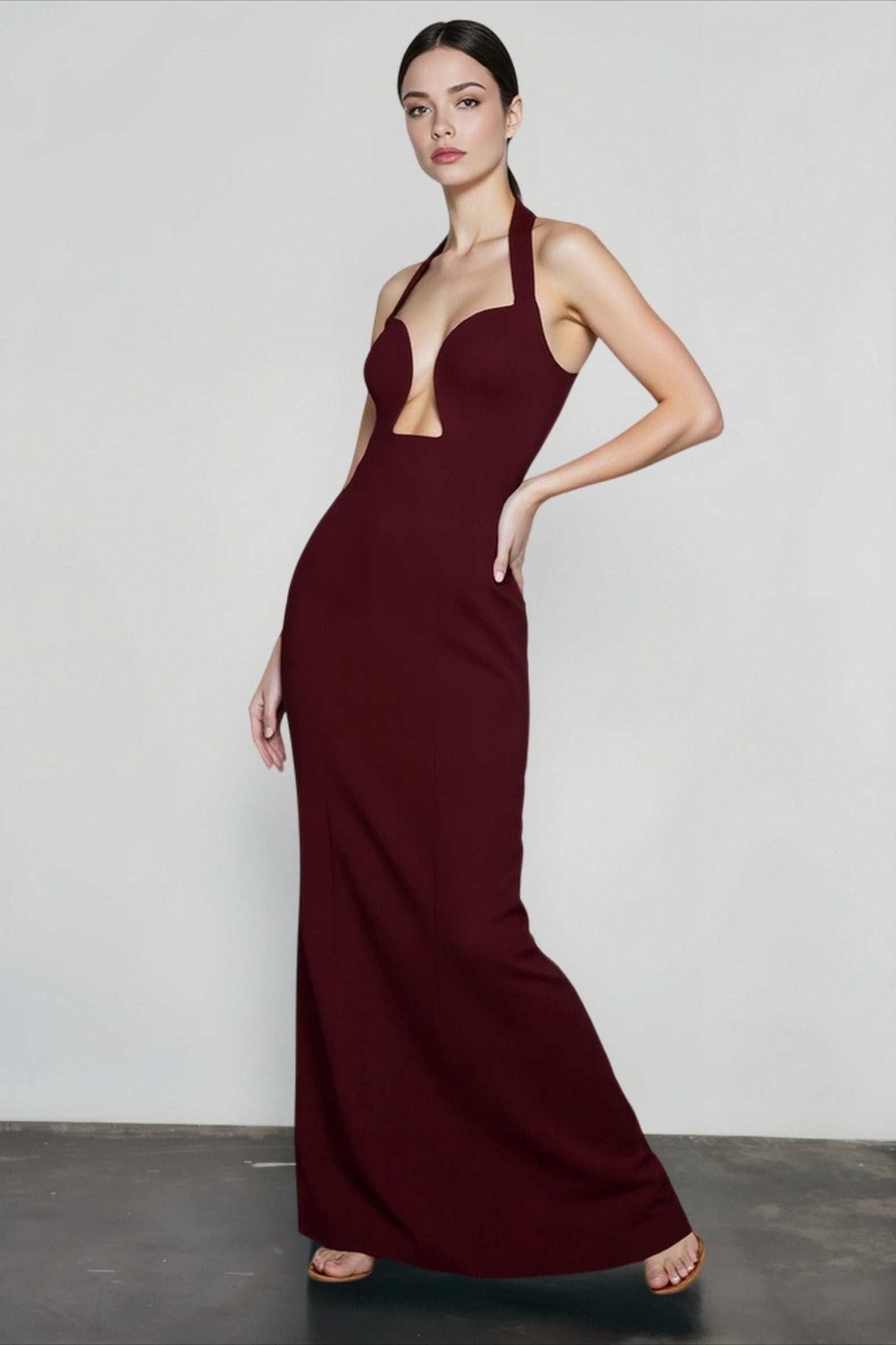 Halter-Neck Maxi Dress