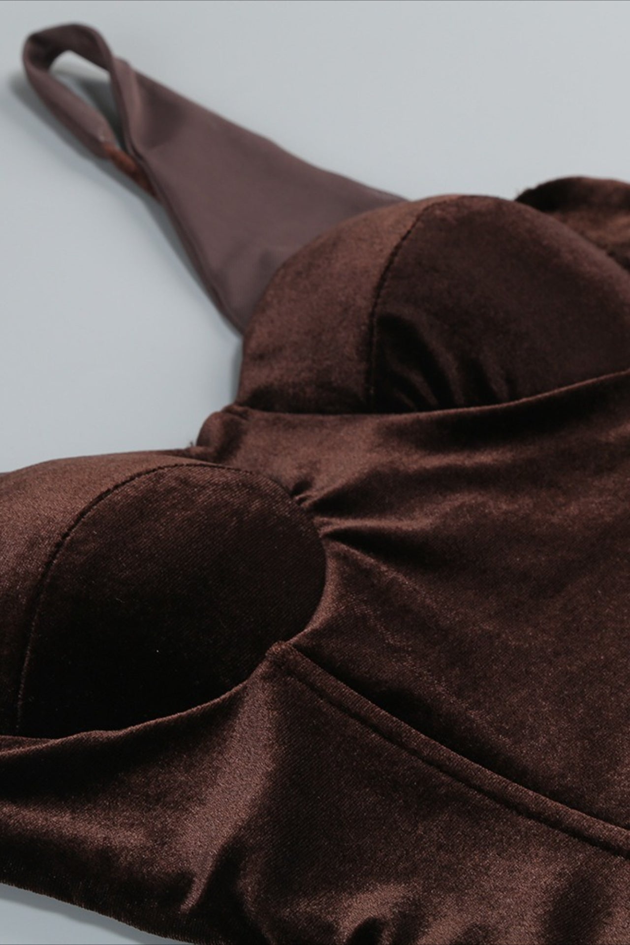 Velvet Corset Bustier Mesh Panel Maxi Gown