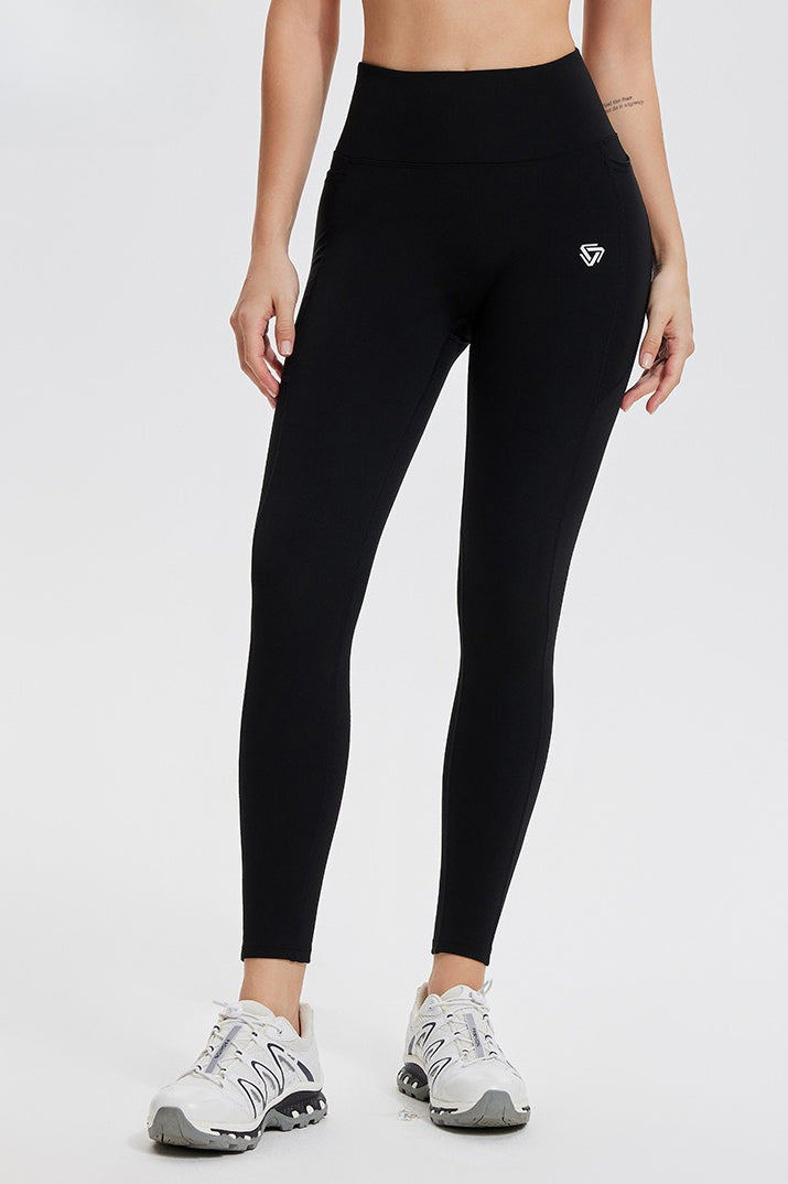 High Waist Side Phone Pocket Ankle Length Workout Leggings 3