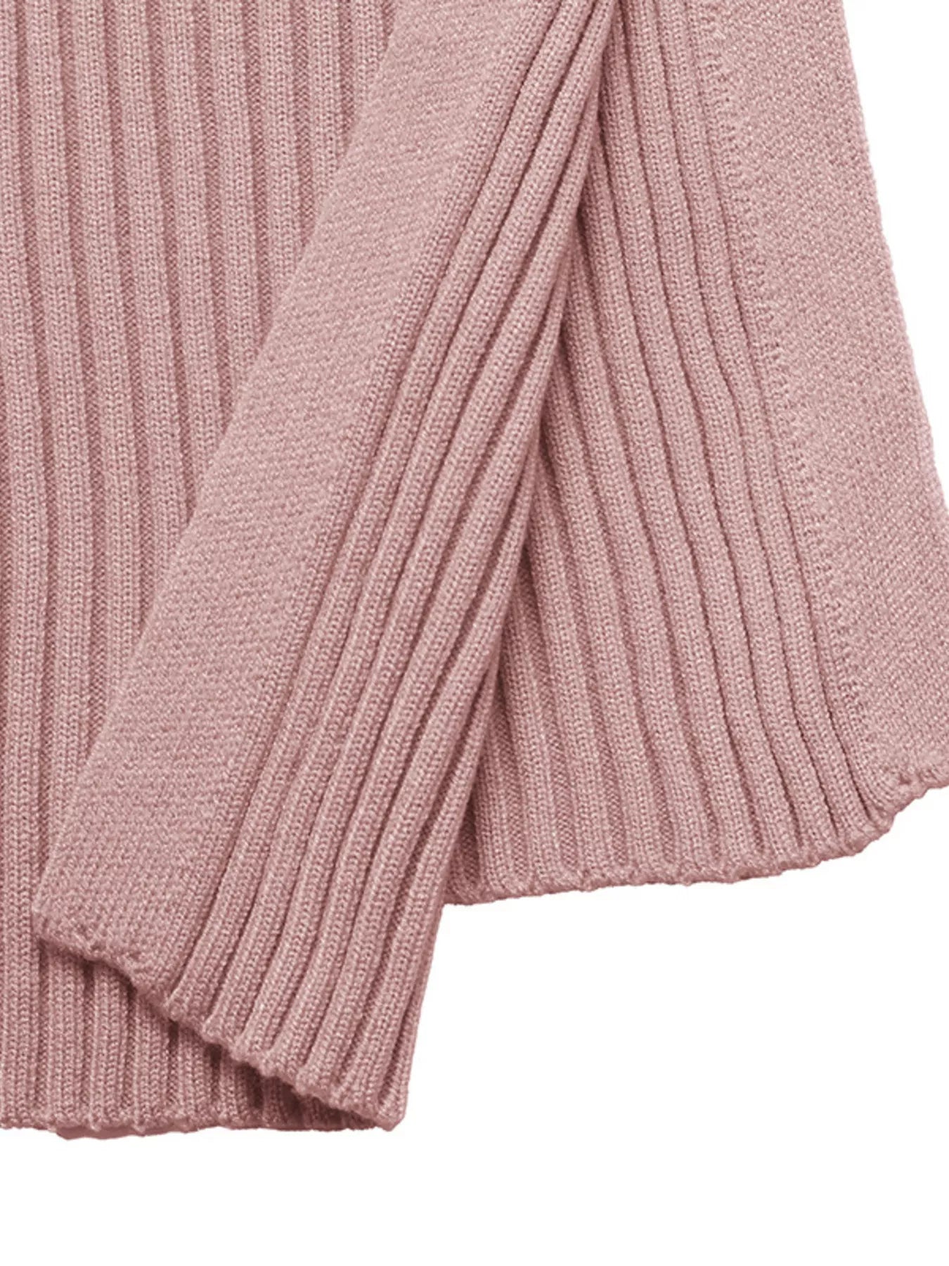 Ribbed Knit Square Neck Bodycon Sweater Dress