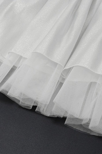 Sequin Strapless Corset Tiered Ruffle Tutu Mini Party Dress