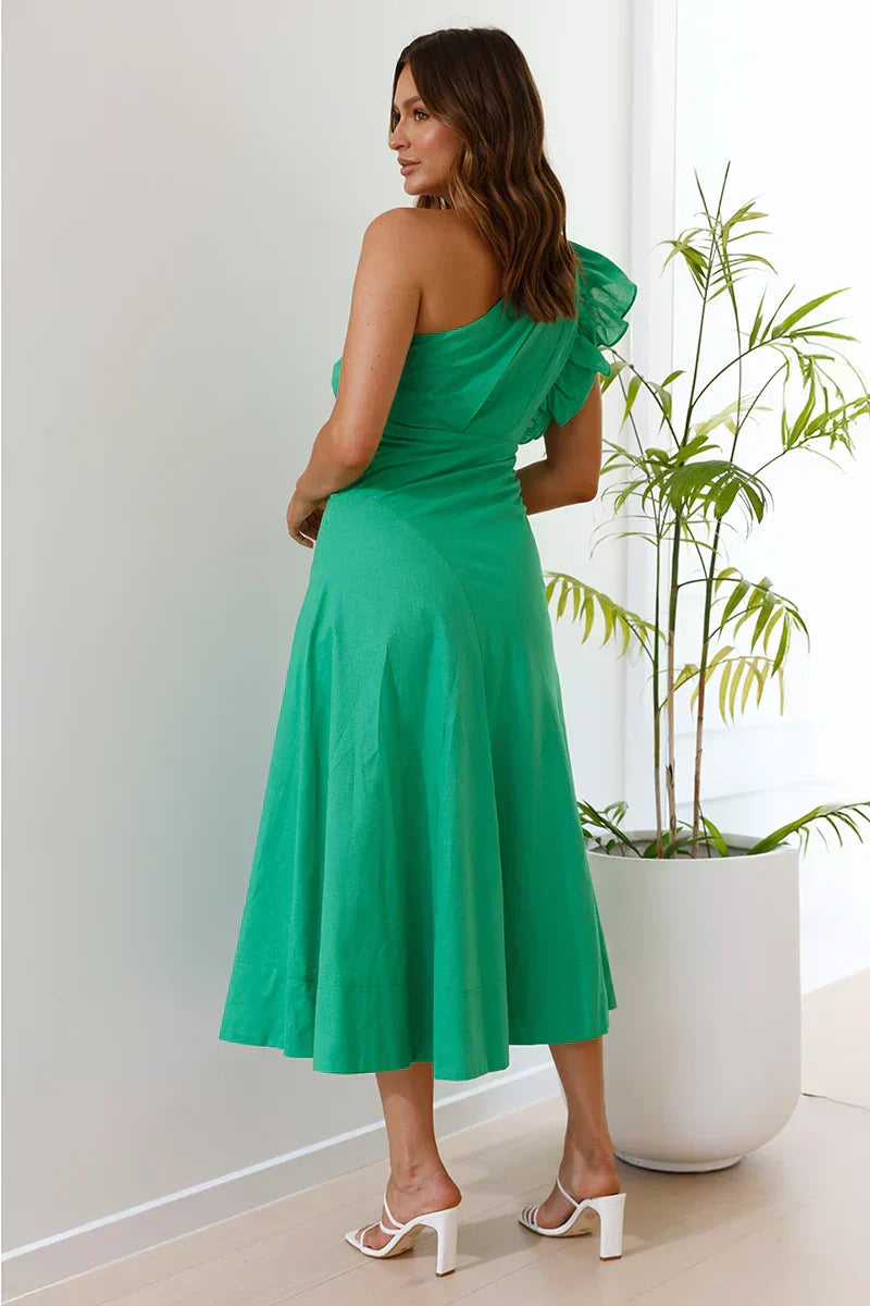 Premium Wendy Midi Dress Green Evening Wear Edit