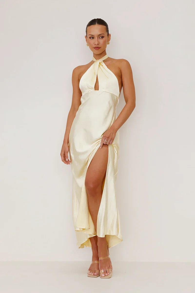 Ludmila Timeless Maxi Dress Yellow Elevated Occasion Wear