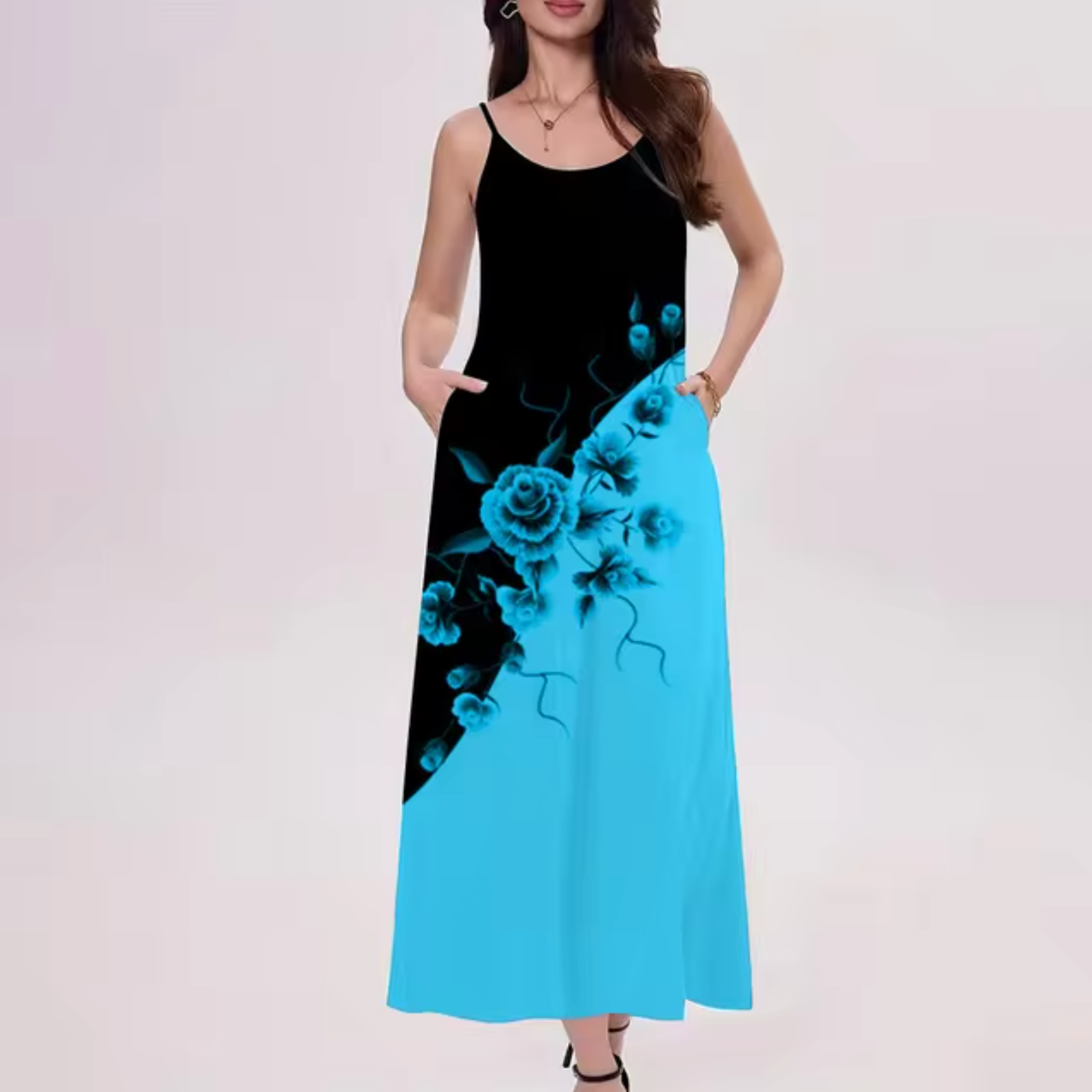 Silvia Boutique Long Color Block Dress Collection