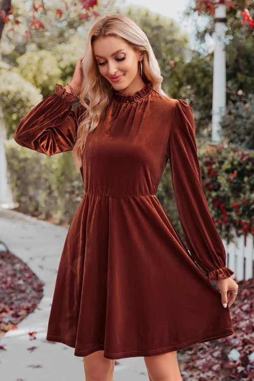 Can't Help But Love Velvet Long Sleeve Mini Dress - 3 Colors 3