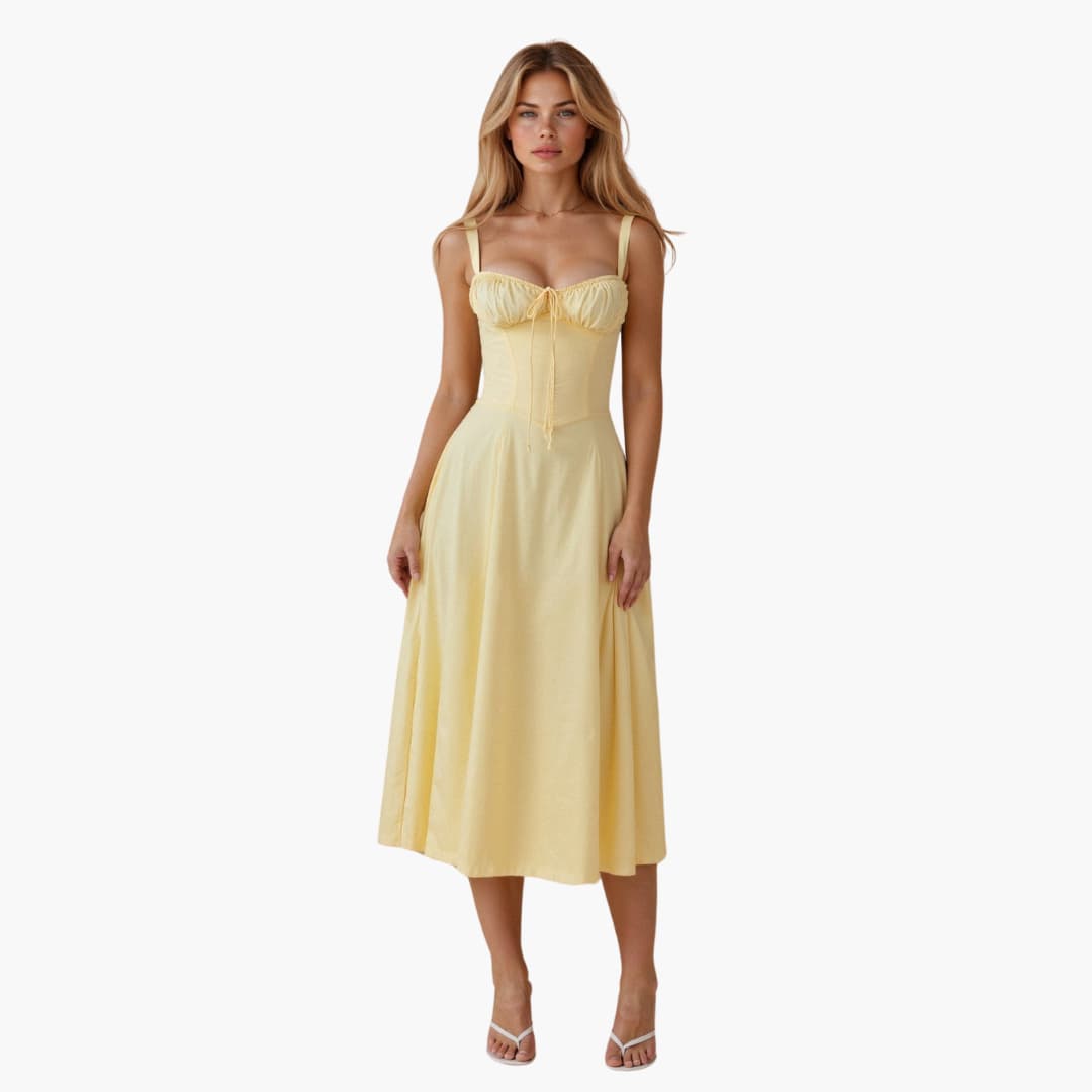 Stella | Waist Dress Yellow