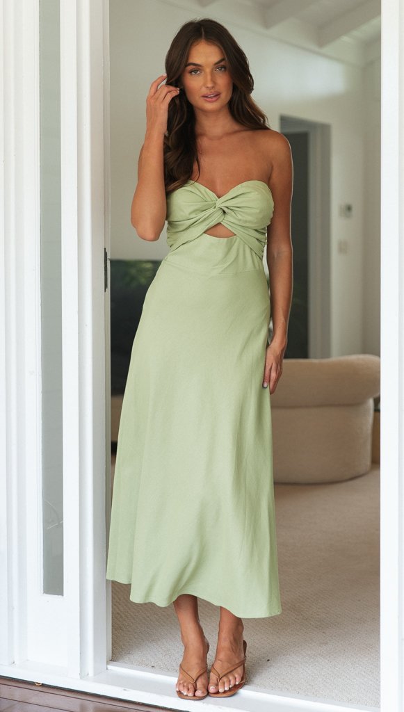 Calico Dress Green