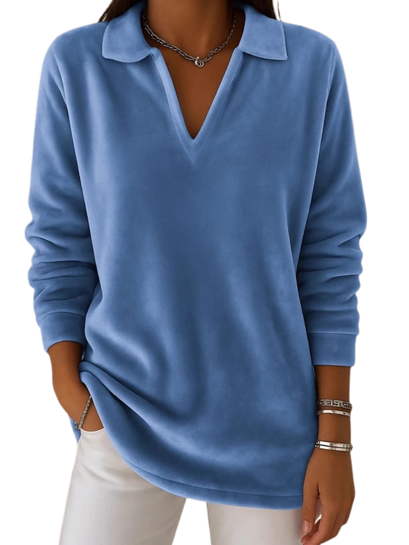 Gertie™ | Casual Long Sleeve V-neck Women's Blouse