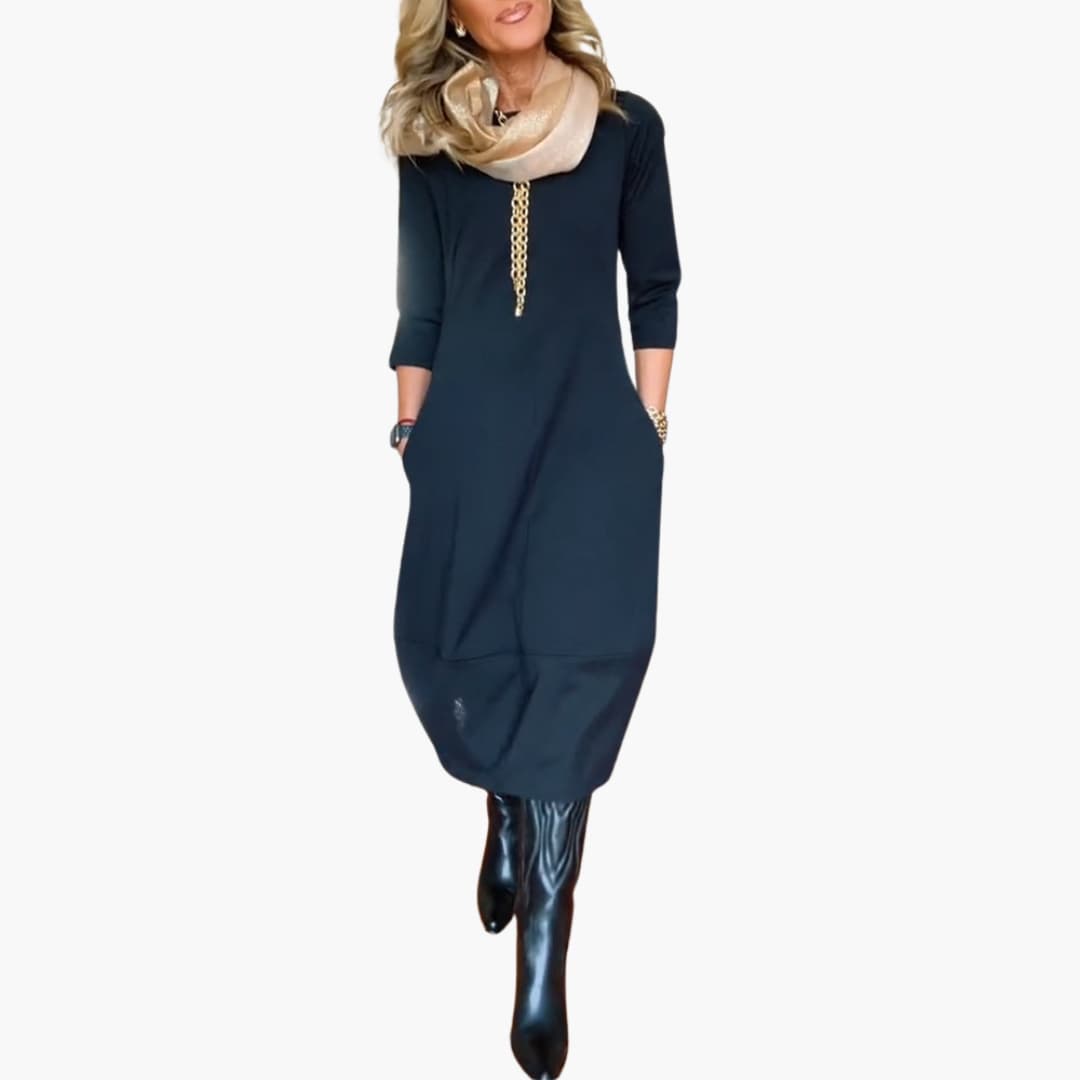 Grace | Elegant and Comfortable Dress Navy Blue