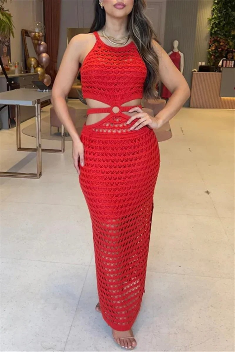 Brianna Timeless Knitted Summer Dress Evening Wear Edit