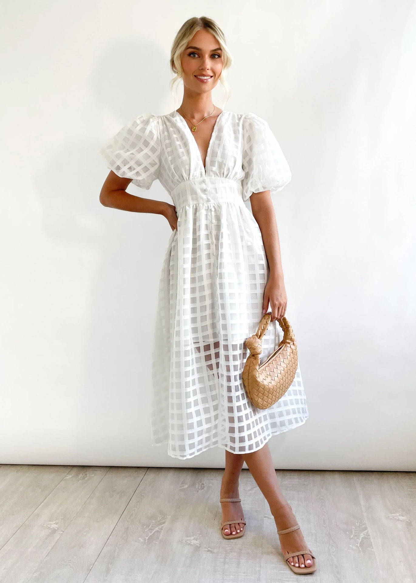 Paradise Midi Dress White