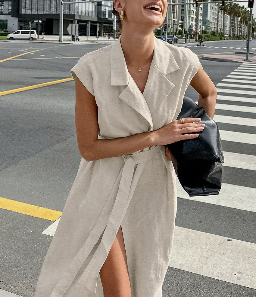 Rustin Midi Dress - Khaki