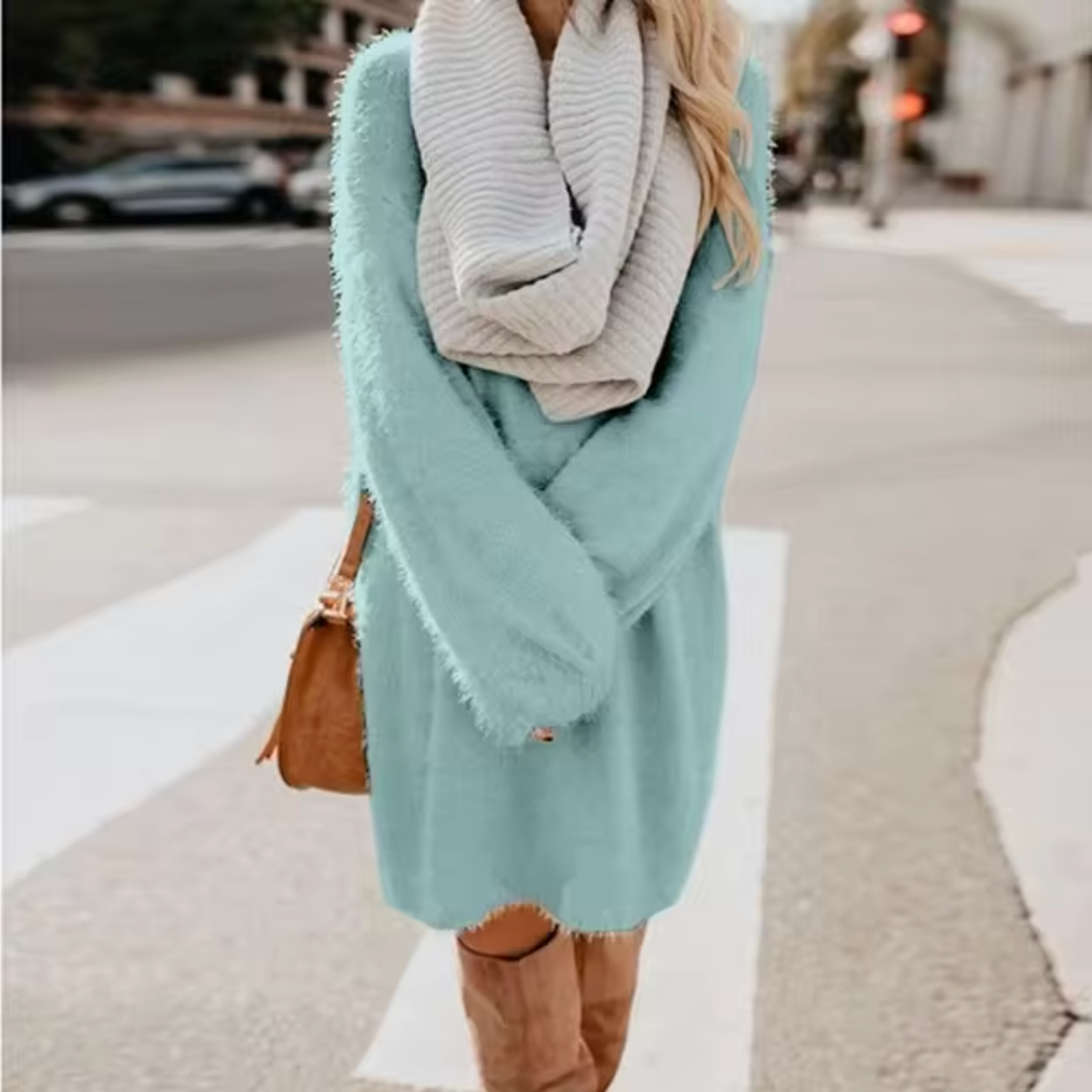 Maria Jose Cotton Knit Modern Dress with Premium Casual Styling