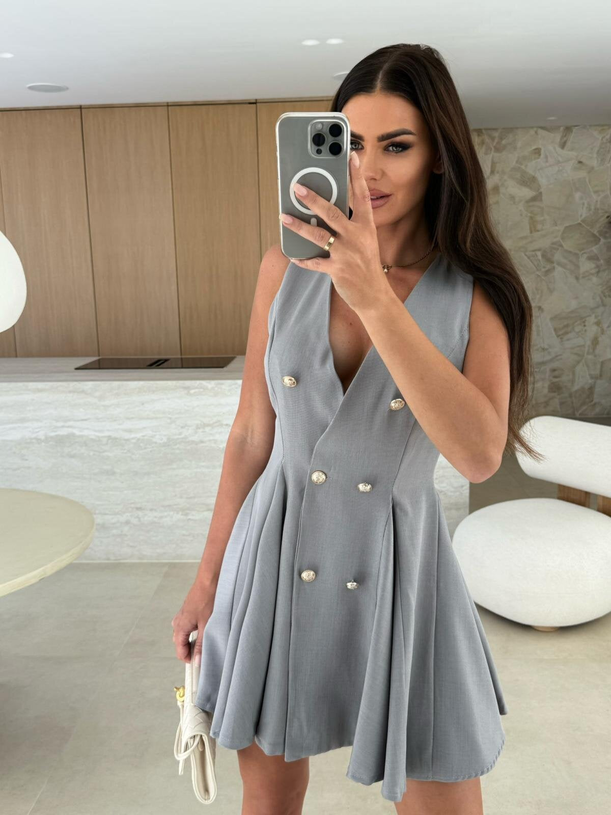 Sirico Mini Dress - Grey