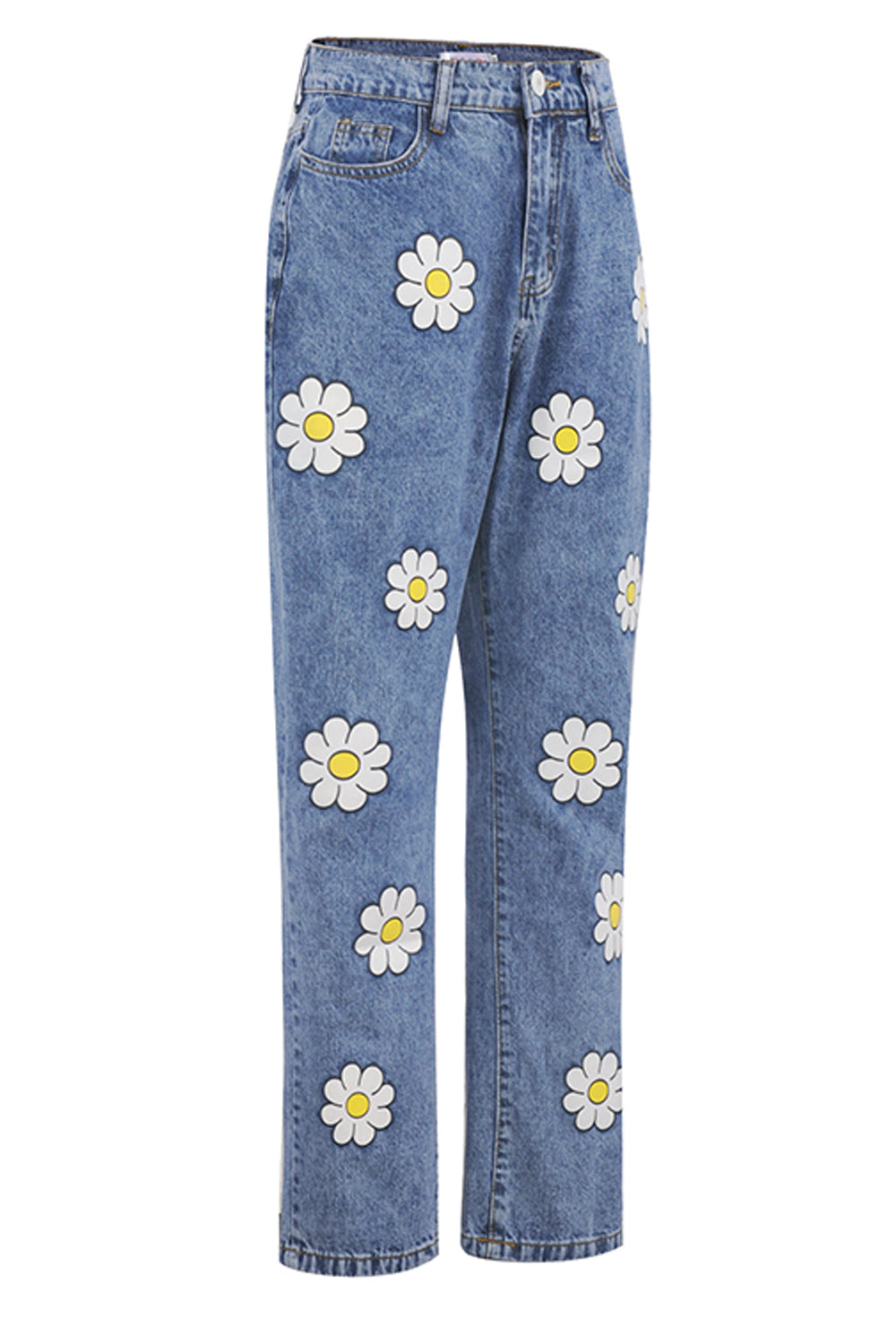 Cute Daisy Cartoon Pattern Jeans Pants
