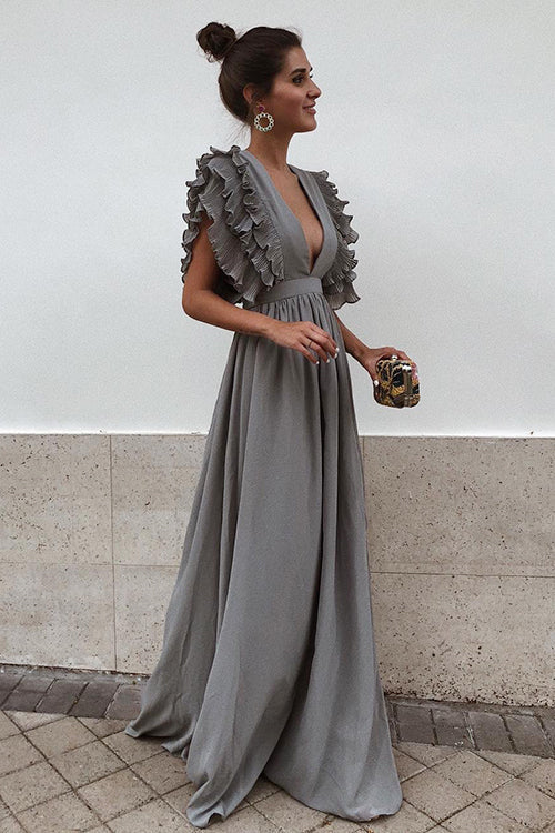 Vine and Dandy Elegant Maxi Dress - 6 Colors Grey