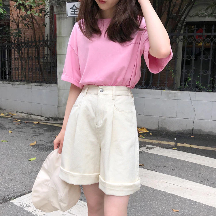 High Waist Wide Leg Colors Shorts Pants