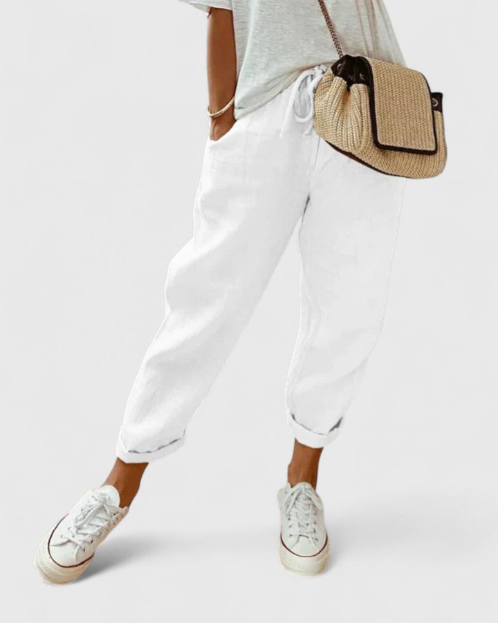 Drawstring Waist Tapered Jogger Pants