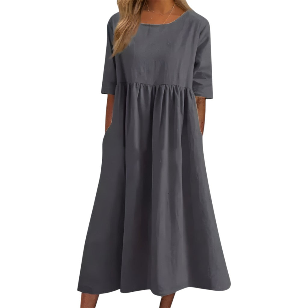 Rica – Flattering Dress for Everyday Wear Gray