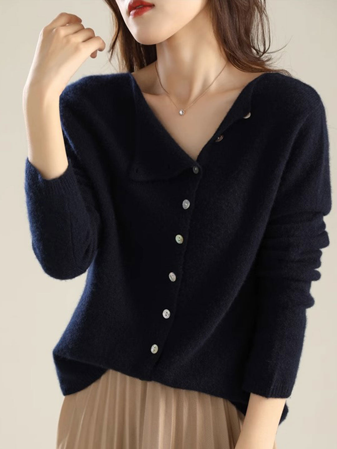Women's Cardigan | V-Neck Button Closure