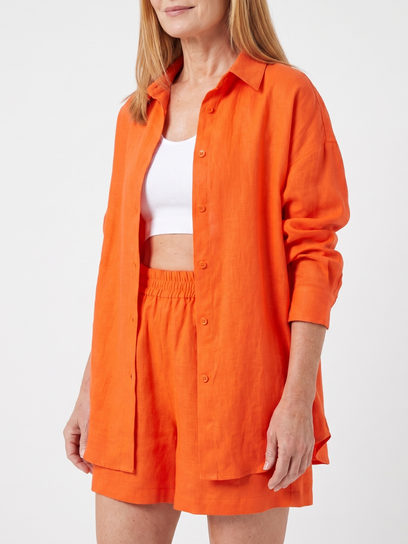Long Sleeve Shirt and Shorts Two Piece Set