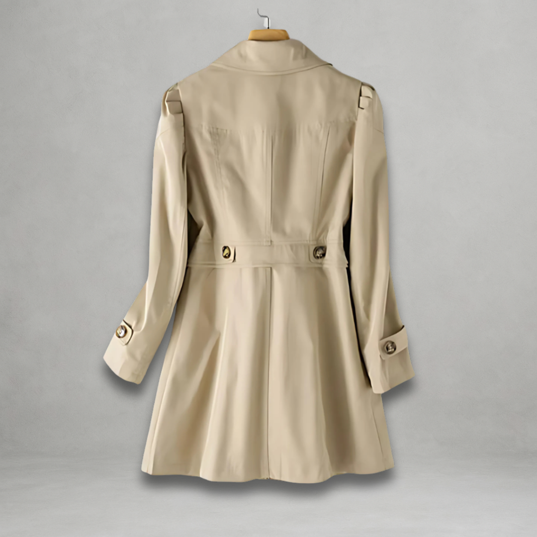 Notch Lapel Single Breasted Short Trench Coat