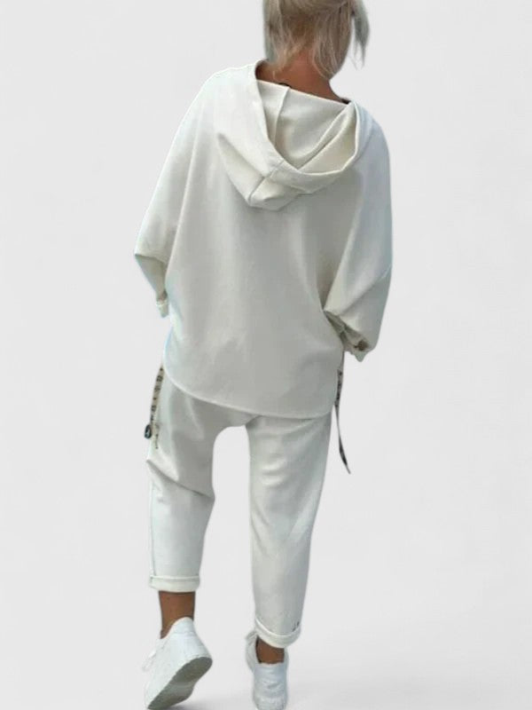 Hooded Sweatshirt and Jogger Pants Two Piece Set