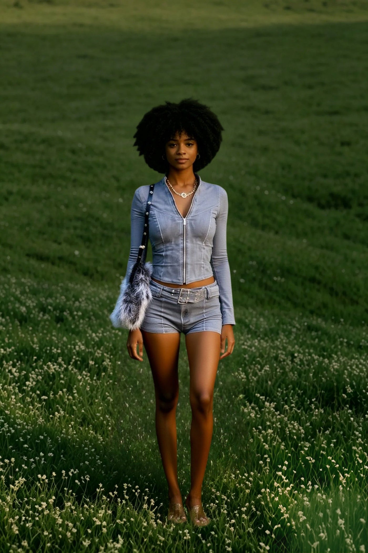 Distressed Denim Zipper Cardigan Jacket Two Piece Shorts Set