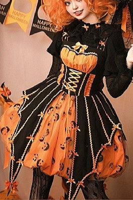 Lolita Pumpkin Dress Halloween Costume