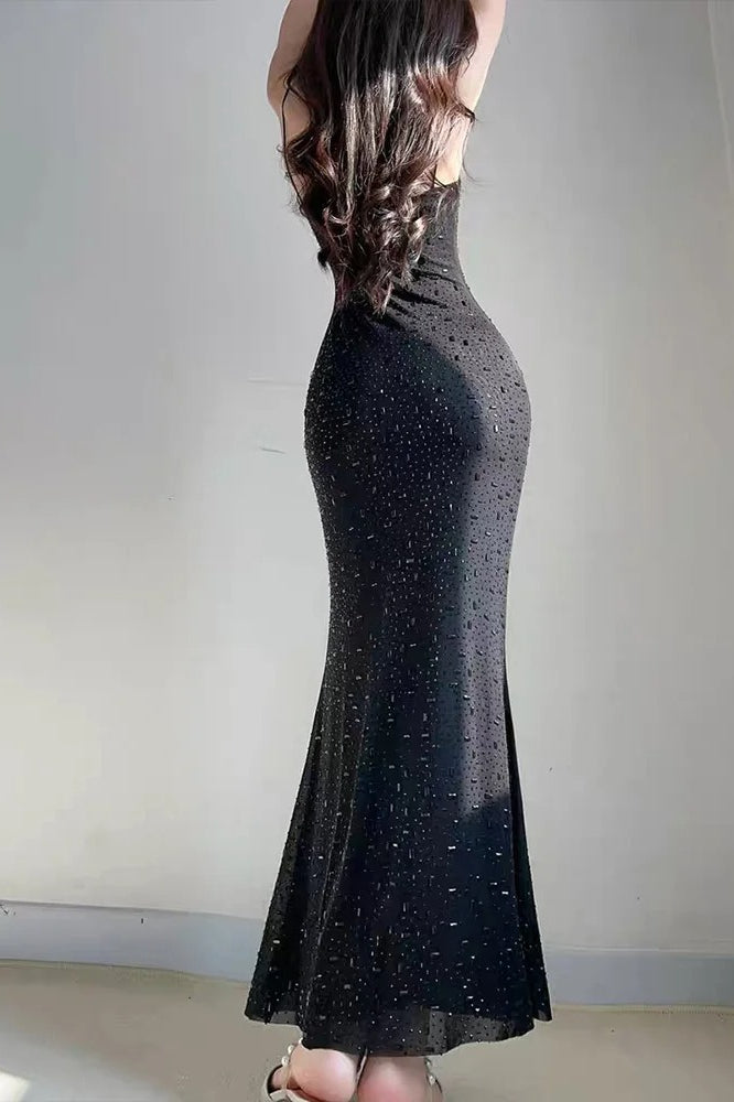 Sequin Edition Sleeveless Spaghetti Strap Maxi Dress