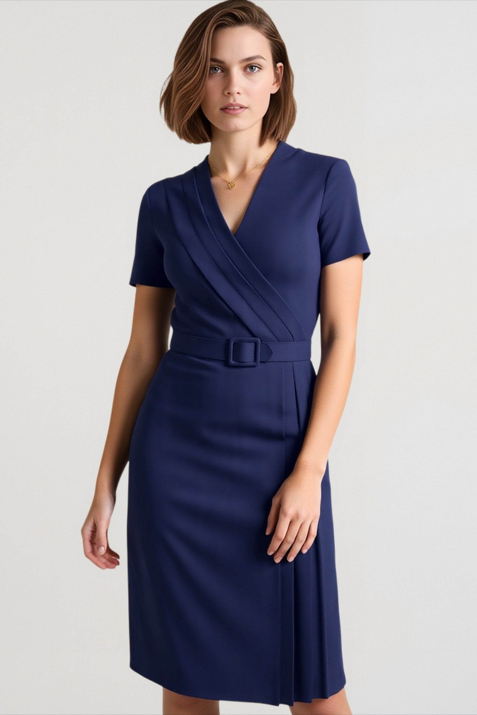Deep V-Neck Dress