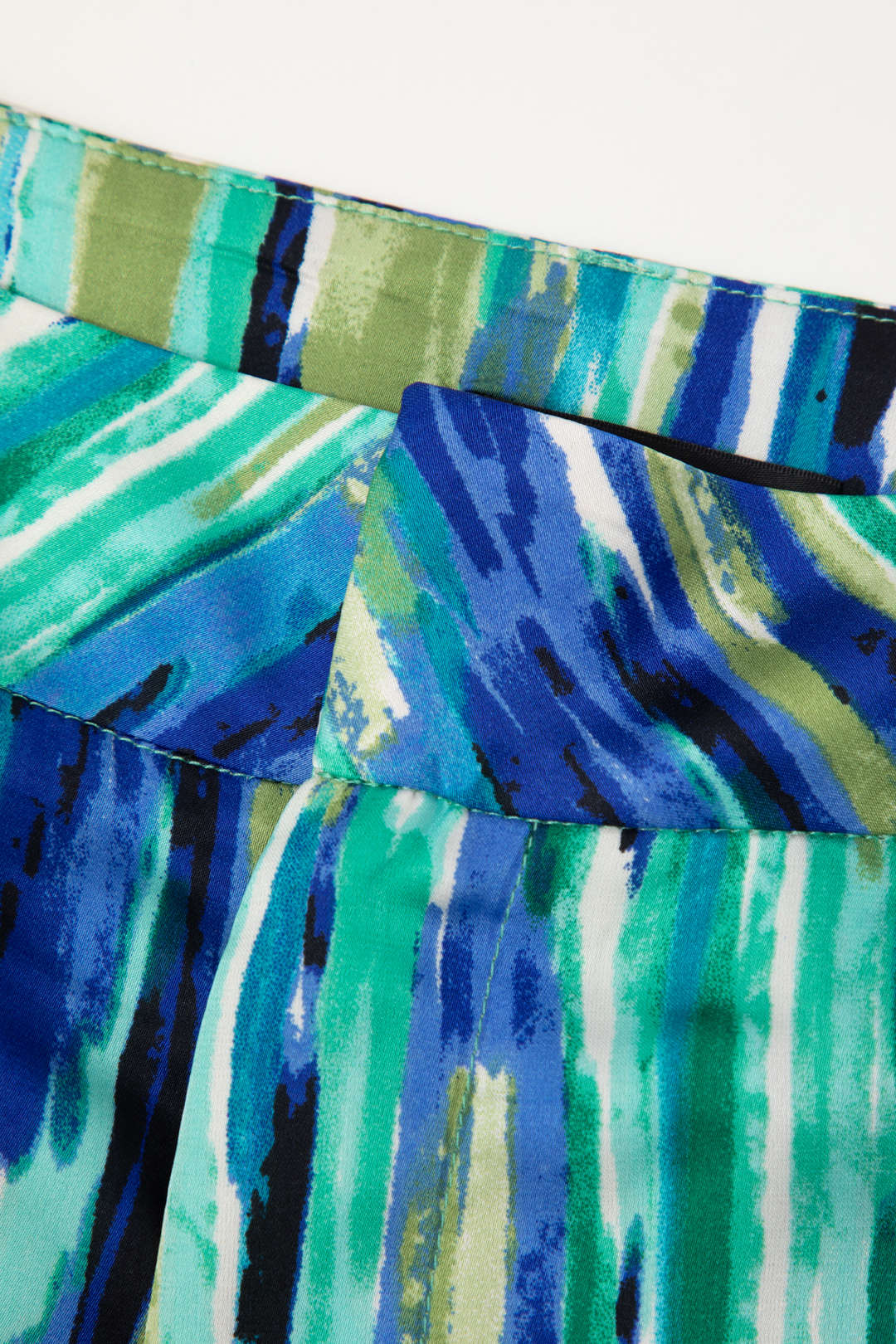 Marble Print High Waist Wide Leg Trousers