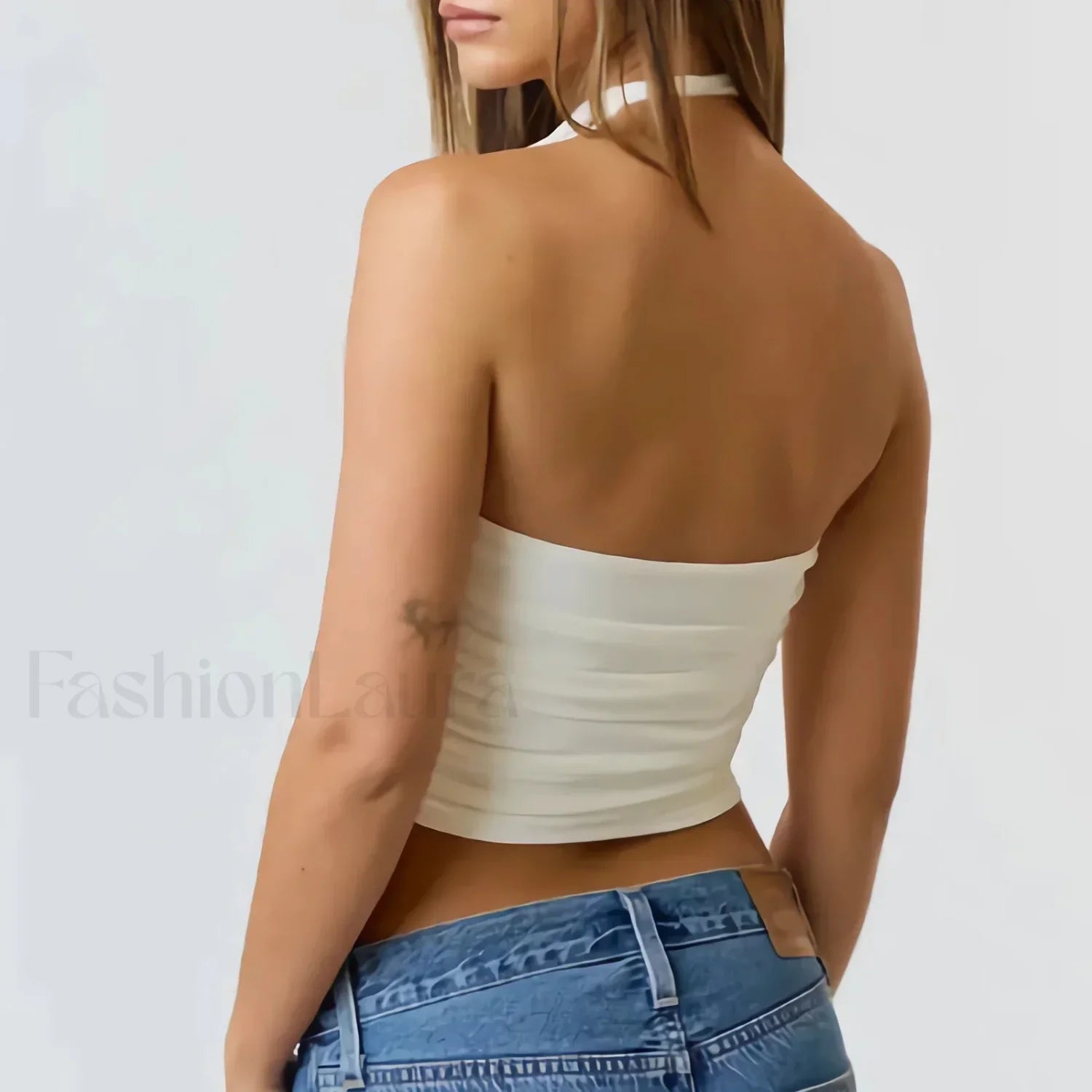 3D Flower Halter Crop Top