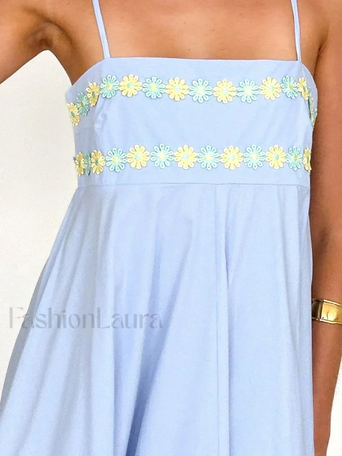 3D Flower Loose A-Line Maxi Dress