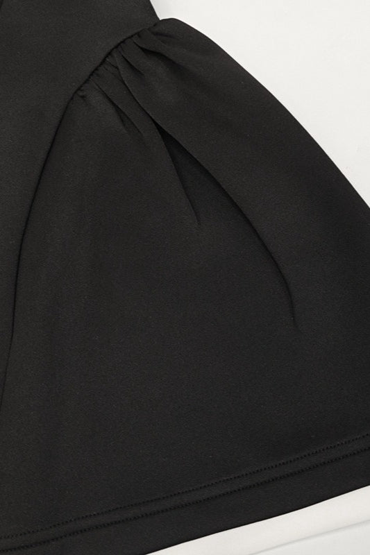 Contrast Bustier Ruffle Cocktail Dress - View 10
