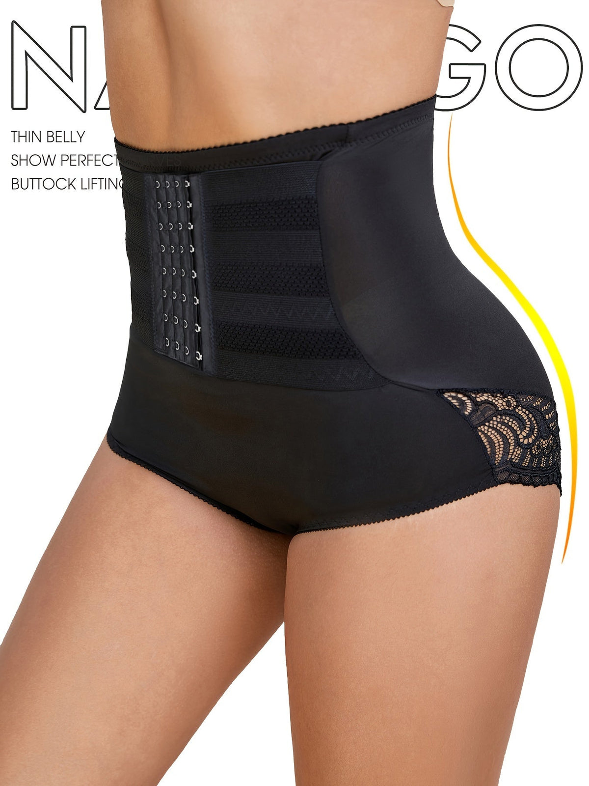 High Waist Hook Closure Waist Trainer Shaping Briefs