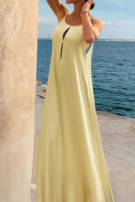 Hollow Out Loose Maxi Dress