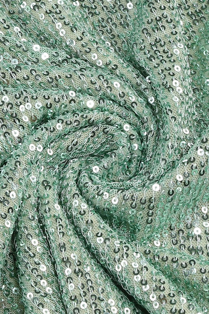 Elsinx Green Backless Sequin Maxi Dress - View 7
