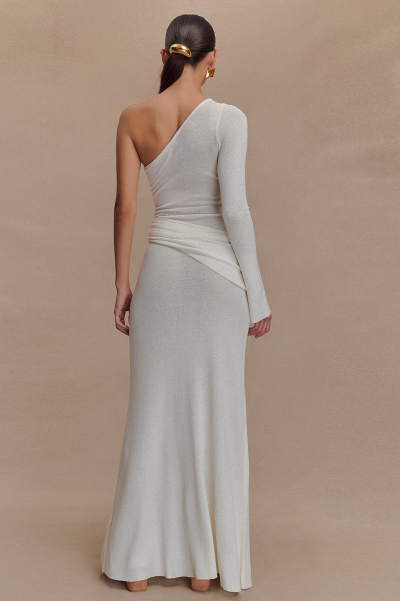 Cutout One Sleeve Maxi Dress