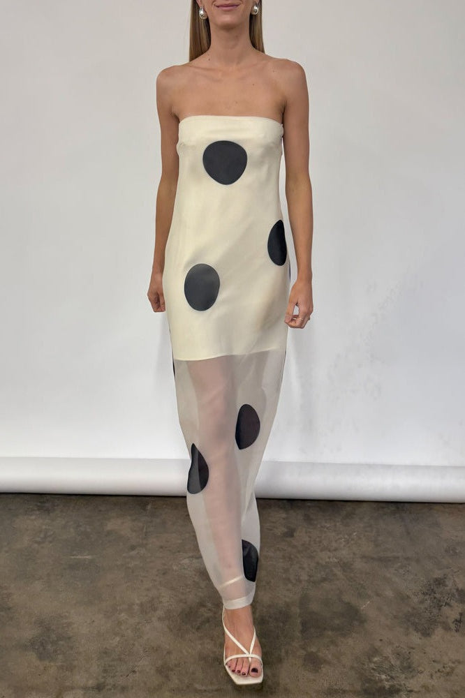 Polka Edition Dot Bodycon Cami Maxi Dress