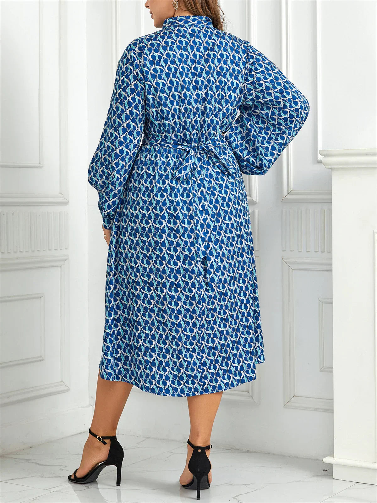 Wendy Elevated Plus Size Dress Elastic Waist Statement Occasion Edit