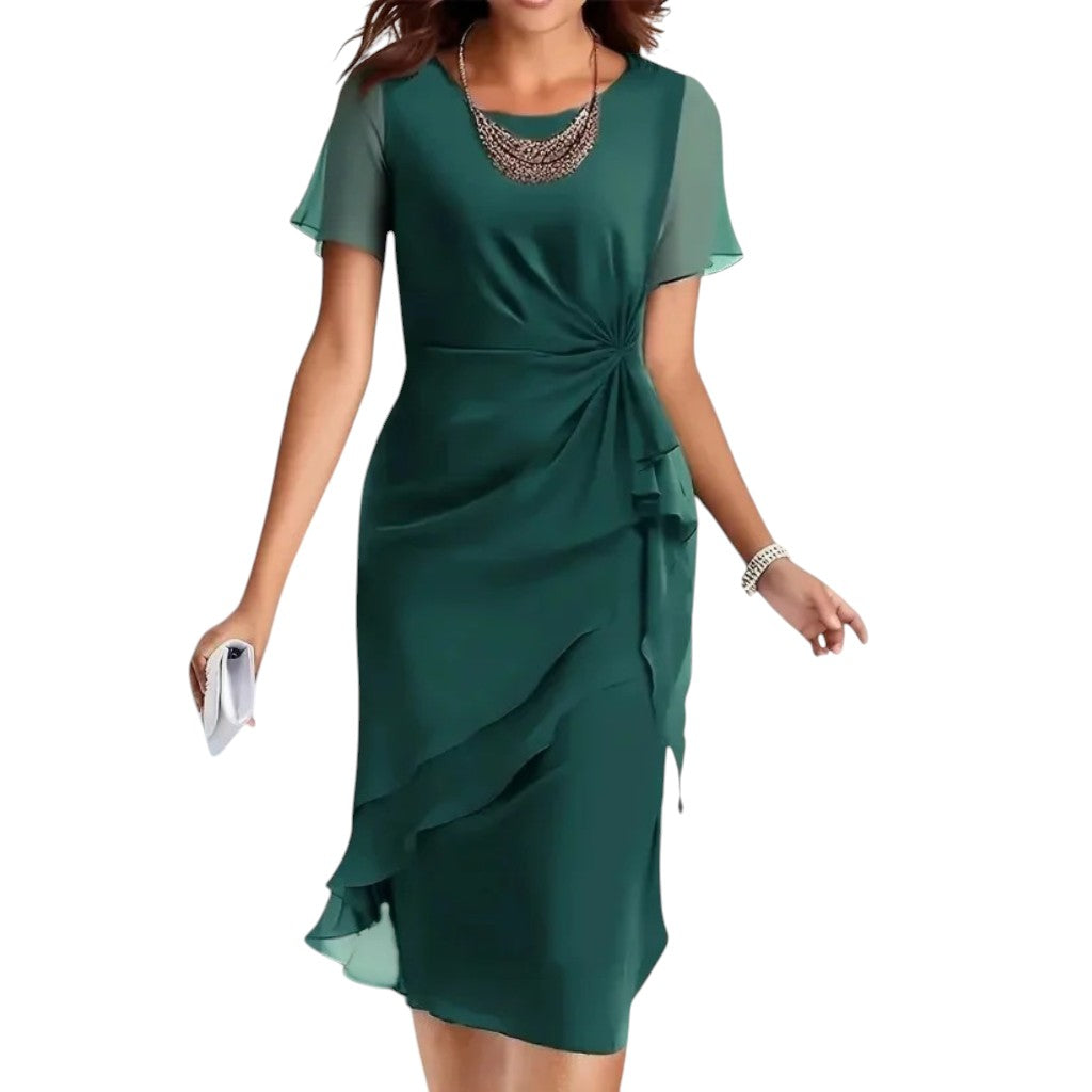 Vivian | Wrap-Style Dress Green