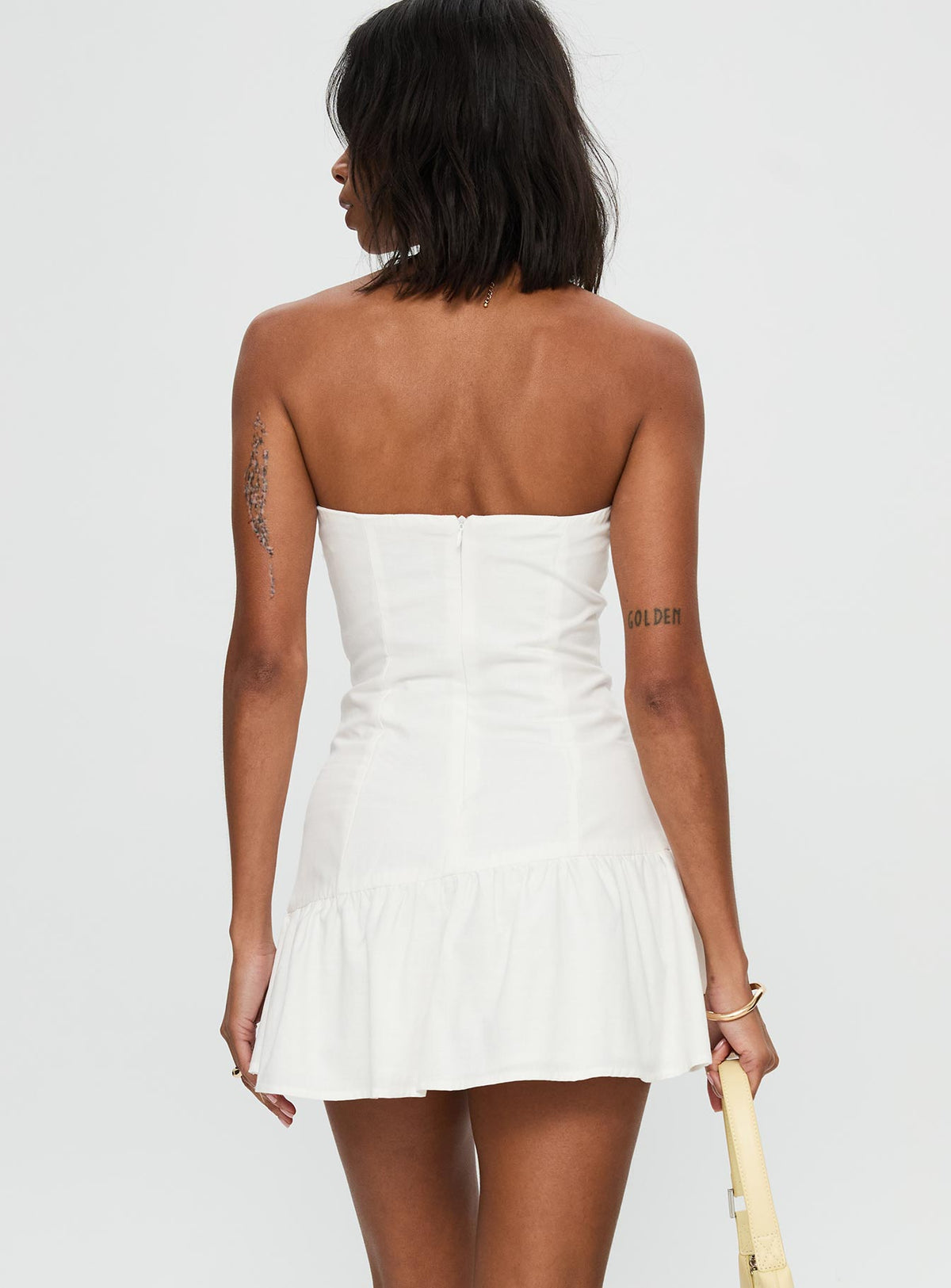 Archetype Strapless Mini Dress White